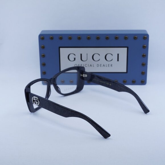 Final Price! Gucci GG1697O 003 Dark Night Cosmic Glitter Eyeglasses - Picture 4 of 10